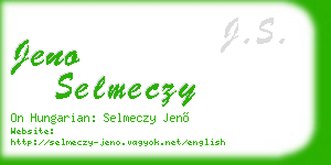 jeno selmeczy business card